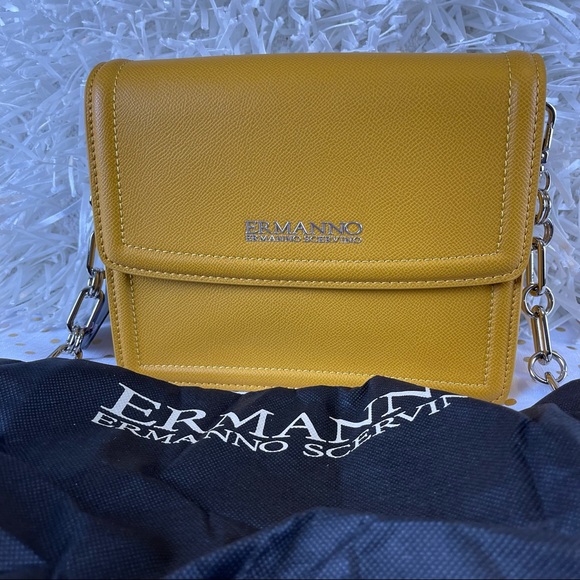 Ermanno Scervino Ocher Color Crossbody Handbag - Picture 1 of 4